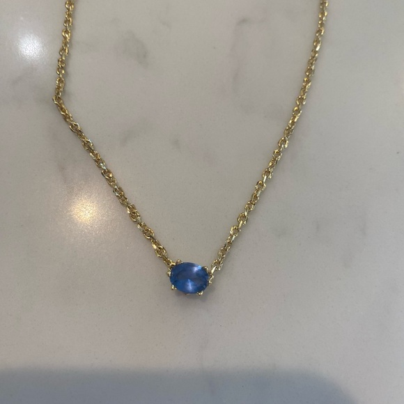 Kendra Scott Gold Necklace with Blue Stone - Picture 1 of 5